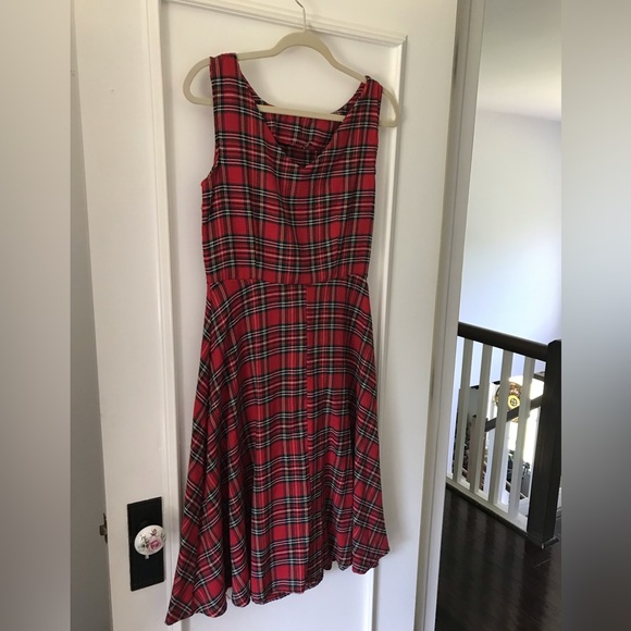 Vintage Thxgiving Classic Tartan Dress Red - Picture 2 of 7
